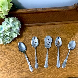 5 Vintage Stainless Steel Serving Pieces
